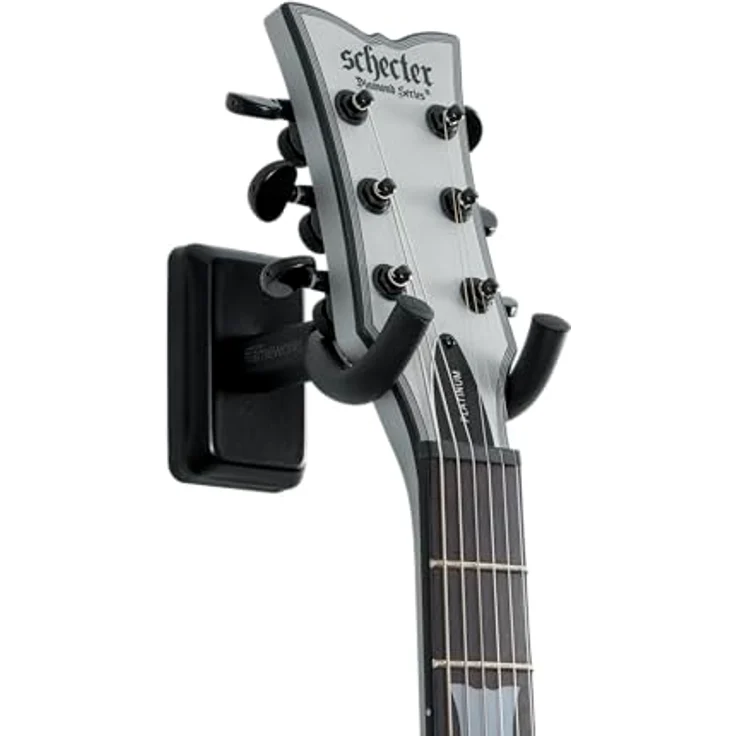 Gator Frameworks GFW-GTR-Hanger Black, Wandmontierte Instrumentenhalterung mit schwarzem Schaumstoffkissen für E-Gitarren, Akustikgitarren und Bässe – Bild 7