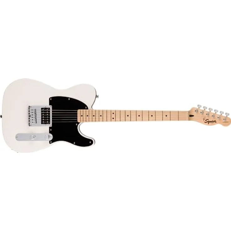 Fender Squier Sonic Esquire H, E-Gitarre mit Ahorn-Griffbrett, schwarzem Schlagbrett, arktisches Weiß – Bild 1