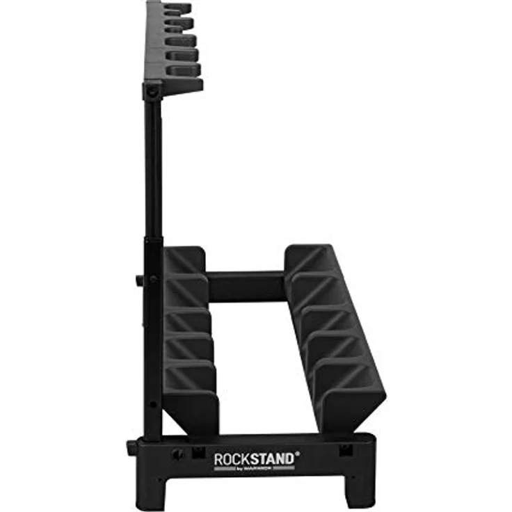 Rockstand RS 20866 2 A-Guitar Stand, Mehrzweck-Gitarrenständer für 2 Akustikgitarren oder 3 E-Gitarren, schwarz mit anthrazitfarbenen Softpads – Bild 6