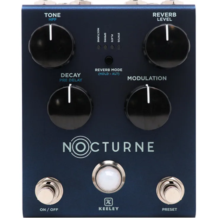 Keeley Nocturne - Reverb Effektpedal mit 3 Reverb-Modi, 72 Presets und MIDI-Steuerung