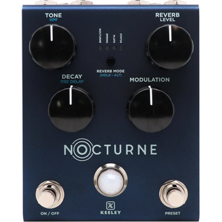 Keeley Nocturne - Reverb Effektpedal mit 3 Reverb-Modi, 72 Presets und MIDI-Steuerung