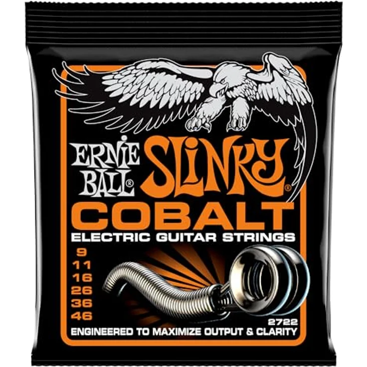 Ernie Ball Hybrid Slinky Cobalt E-Gitarrensaiten, Stärke 9–46, verstärkte magnetische Verbindung für bessere Leistung – Bild 1
