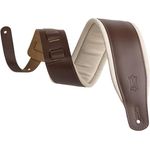 Levys Favorite Pad M26PD-BLK, gepolsterter Gitarrengurt aus schwarzem Top Grain Leder, verstellbare Länge 94 cm bis 130 cm