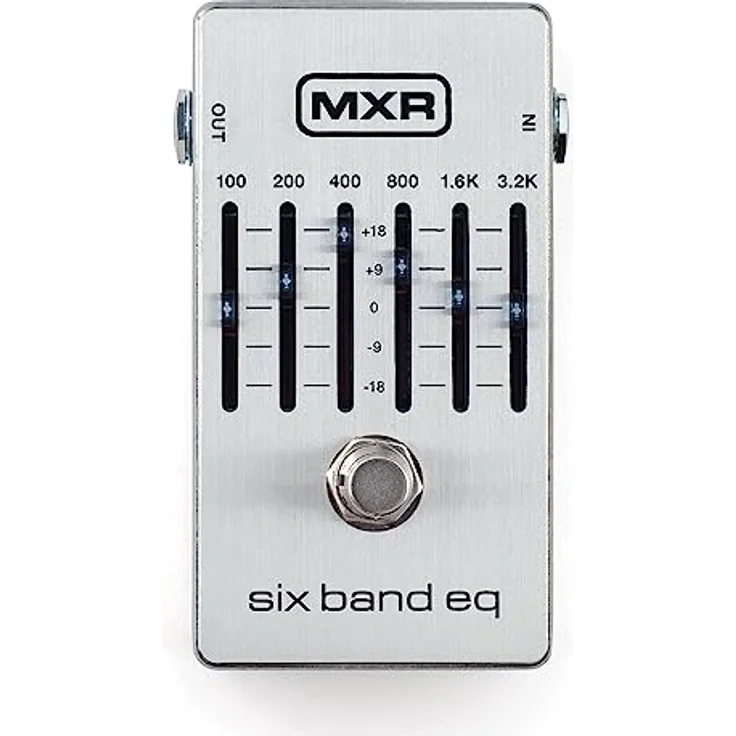 MXR 6 Band Equalizer Silver, grafischer Equalizer mit +/-18 dB Boost/Cut, beleuchteten Schiebereglern, True Bypass – Bild 1