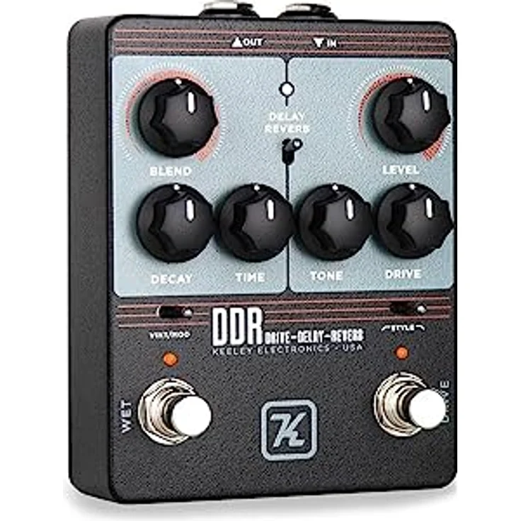Keeley Drive Delay Reverb, Overdrive/Delay/Reverb Effekt Pedal mit 2 Overdrive Modis, Spring und Plate Reverb, True Bypass, Made in USA – Bild 3