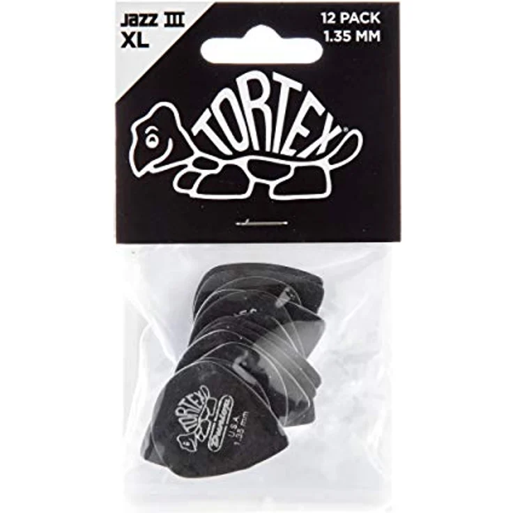 Jim Dunlop Tortex Jazz III XL Plektrum, 1,35mm, 12 Stück, aggressiver Angriff und präziser Klang – Bild 4
