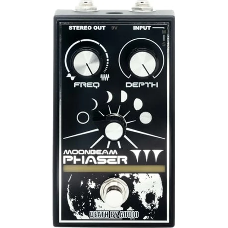 Death by Audio Moonbeam Phaser, analoges Effektpedal mit 6 Phasenstufen und Multicolor Light Display, gepufferter Bypass, Metallgehäuse – Bild 2