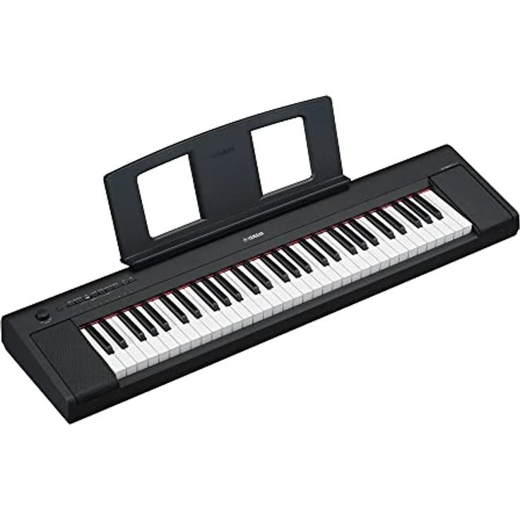 Yamaha NP-15 Piaggero Black, Digital Piano mit 61 anschlagsdynamischen Tasten, neuer Stereo Grand Piano Sound, 15 Sounds, 64 stimmige Polyphonie, Batteriebetrieb möglich – Bild 1