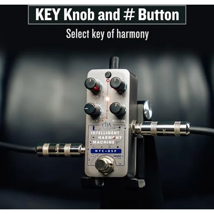 Electro Harmonix Pico Intelligent Harm Machine, Effektpedal für E-Gitarre mit 2- oder 3-stimmigen Harmonien, flüssigem Tracking und 10 Intervalloptionen – Bild 9