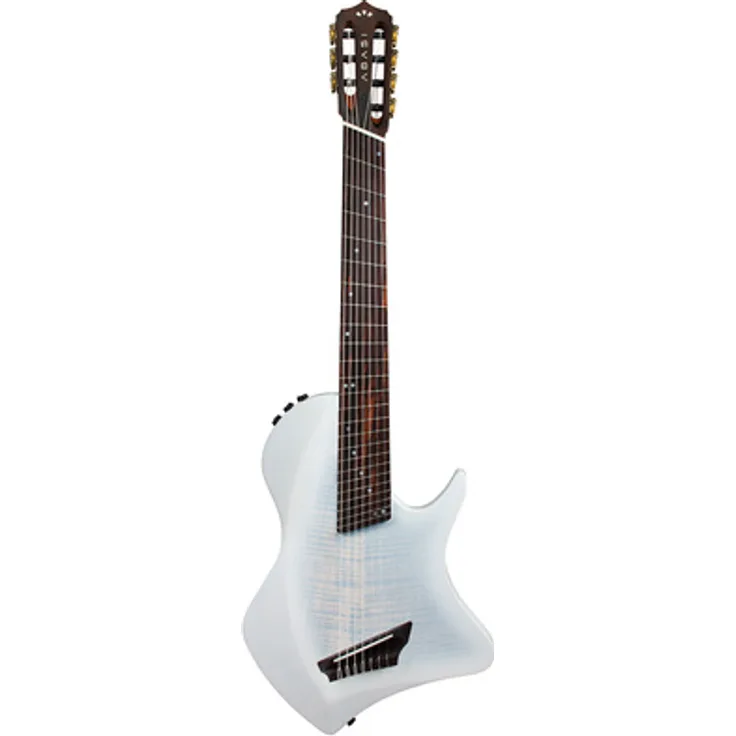 Cordoba ABASI Stage 7, 7-saitige Multiscale Konzertgitarre mit Fishman Stage Pickup und Cutaway, Gloss White Burst
