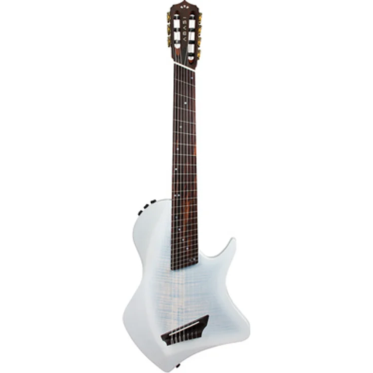 Cordoba ABASI Stage 7, 7-saitige Multiscale Konzertgitarre mit Fishman Stage Pickup und Cutaway, Gloss White Burst