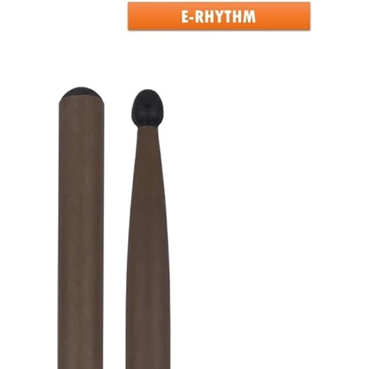 Techra E-Rhythm 7a Sticks, Leise Drumsticks mit Gummikopf für elektronische und akustische Schlagzeuge, Länge: 406mm, Durchmesser: 13,5mm – Bild 4