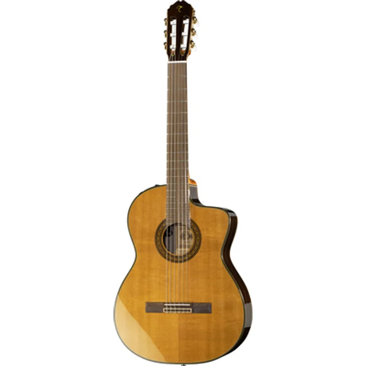 Takamine EC132SC, Konzertgitarre mit massivem Kanadischen Zederndeckel, Palisanderboden und -zarge, Cutaway, inkl. Softcase, Natur Hochglanz