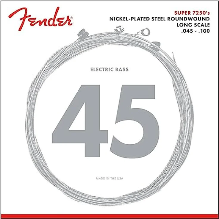 Fender 7250ML, E-Bass Saiten Set aus Nickelplated Steel, Roundwound, Stärke 045-100 – Bild 1