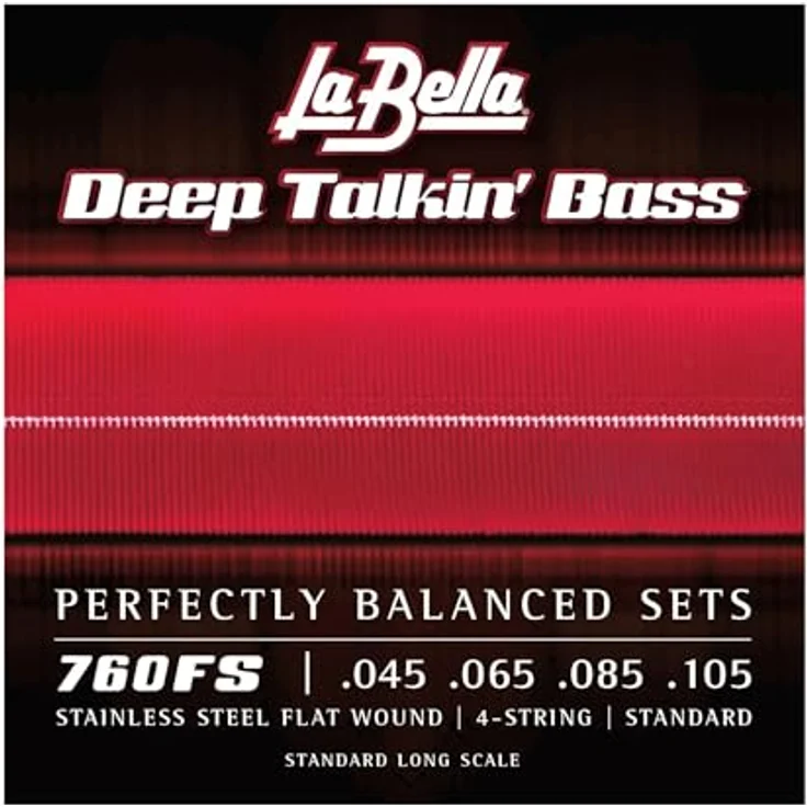 La Bella DEEP TALKIN' BASS FLATS 760FS, Saiten für E-Bass aus rostfreiem Stahl, Flatwound, Standard: 045-105 – Bild 2