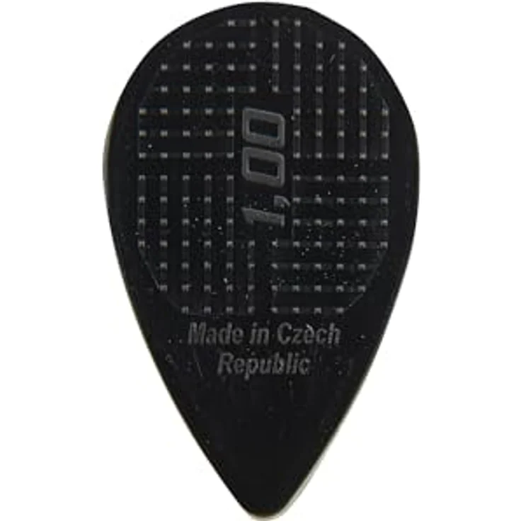 D-Grip Picks Balkan Form Nylon, Plektrum 1,00mm mit 3D-Grip-Textur, Schwarz, 6 Stück – Bild 2