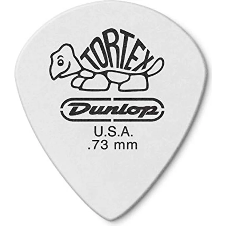 Jim Dunlop Tortex White Jazz III, Plektrum 0,73mm, 72 Stück, robuste Konstruktion, leichtes Design – Bild 1