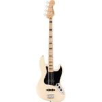 Fender Squier Affinity Active Jazz Bass, 4-Saiter E-Bass in Olympic White mit ausgewogener Verarbeitung