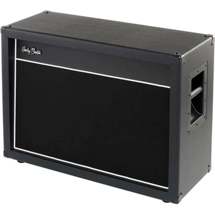 Harley Benton G212Plus Unloaded, Gitarrenbox ohne Lautsprecher, Mono/Stereo umschaltbar, schwarze Taurus-Tolex-Bespannung, 18 mm Falcata-Kern