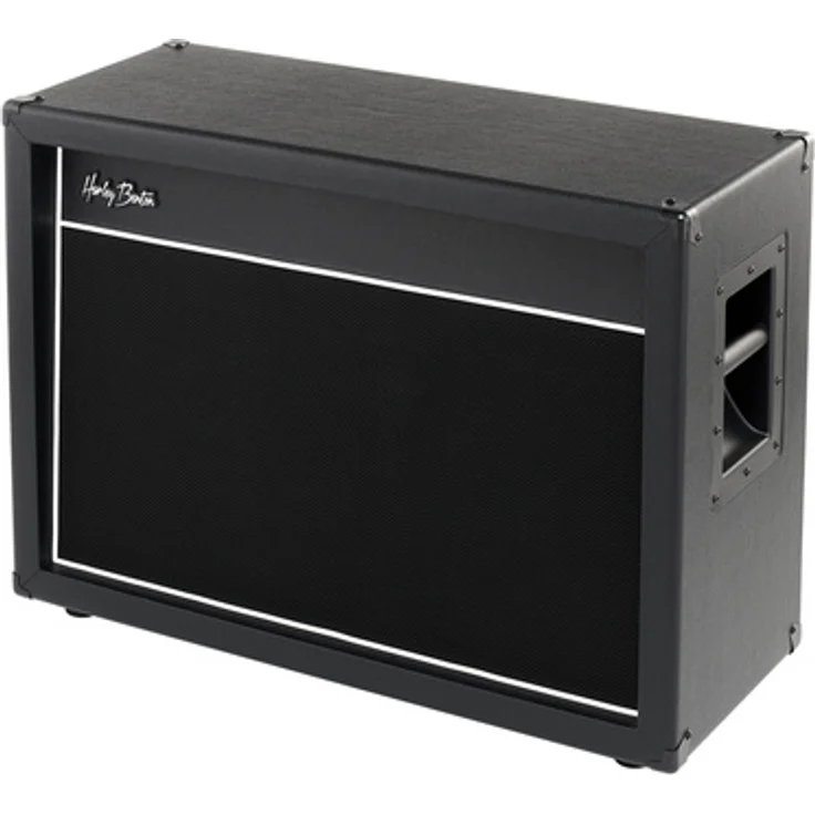 Harley Benton G212Plus Unloaded, Gitarrenbox ohne Lautsprecher, Mono/Stereo umschaltbar, schwarze Taurus-Tolex-Bespannung, 18 mm Falcata-Kern