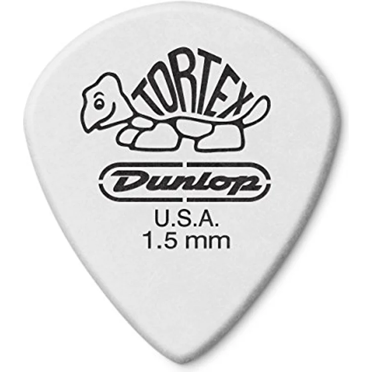 Jim Dunlop Tortex White Jazz III, Plektrum 1,50mm, 12 Stück mit klaren Tönen und aggressivem Angriff – Bild 1