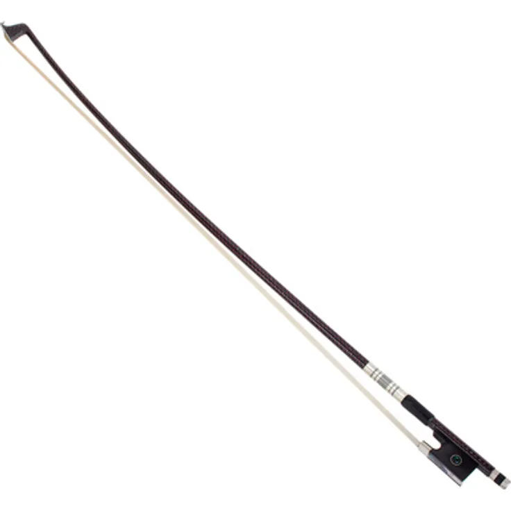 Roth & Junius RJB Carbon Violin Bow 1/4 BR, Ebenholzfrosch mit Abalone Auge, Naturhaarbezug, braune Carbonstange