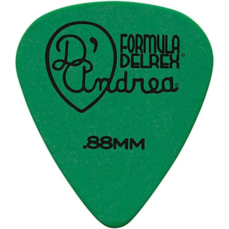 dAndrea Delrex Standard Pick Set 0,88 mm, 12er Pack Plektren aus Delrex, grün, Standard 351 Form – Bild 2