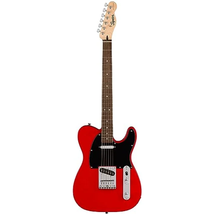 Squier Sonic Tele LRL, E-Gitarre mit Poplar Korpus, Ahorn Hals, 2x Ceramic Single-Coil Tonabnehmer, Torino Red – Bild 4