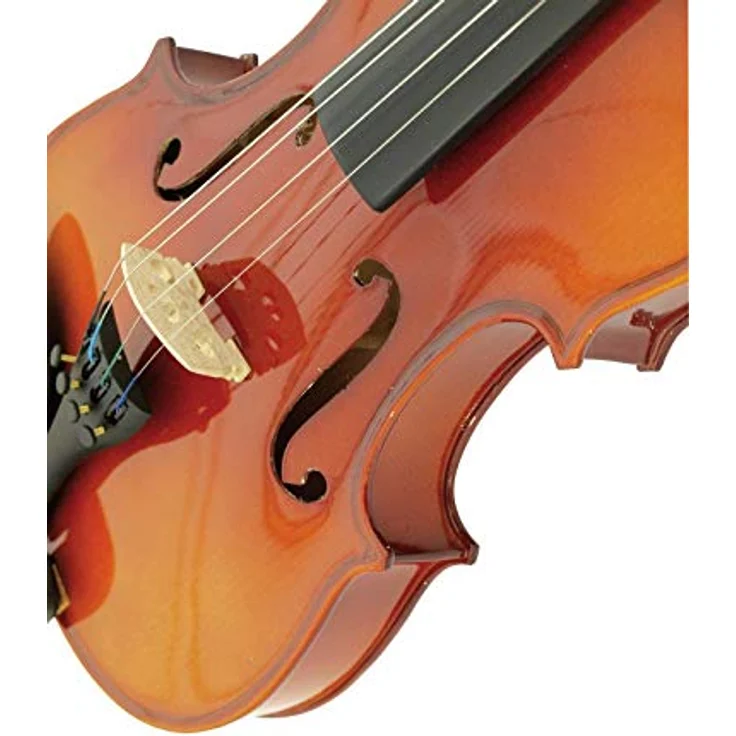 DIMAVERY Violine 4/4 mit Bogen im Kunststoff-Case, Ahorn Korpus, Holzbogen und Holzfrosch – Bild 5