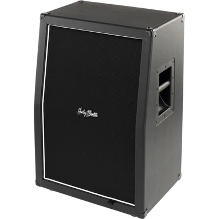 Harley Benton G212Plus Vertical Unloaded, Leergehäuse für 2 x 12" Lautsprecher, schwarz, mit abgewinkelter Frontschallwand und flexiblem Gehäusebau