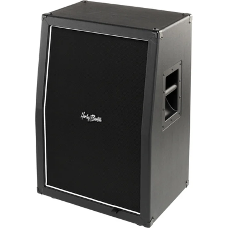 Harley Benton G212Plus Vertical Unloaded, Leergehäuse für 2 x 12" Lautsprecher, schwarz, mit abgewinkelter Frontschallwand und flexiblem Gehäusebau