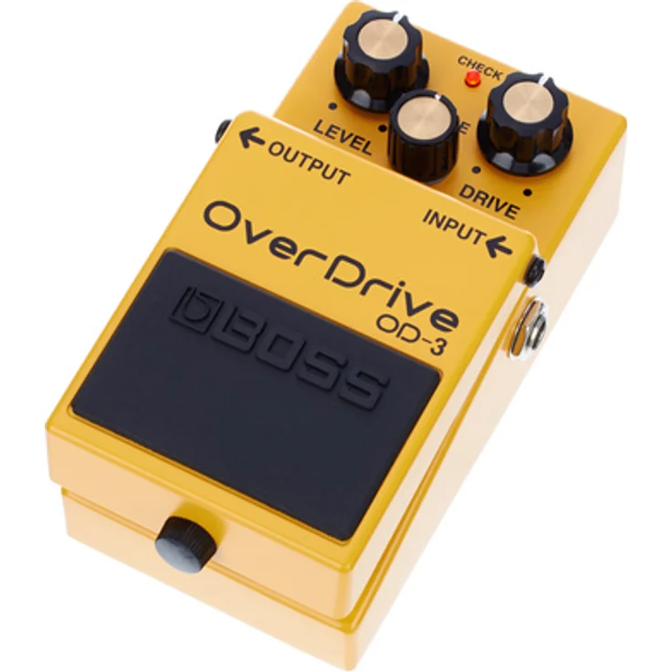 Boss OD-3 Overdrive, E-Gitarreneffekt mit Level-, Tone- und Drive-Regler, batteriebetriebene Variante, 9V DC Netzteil erforderlich