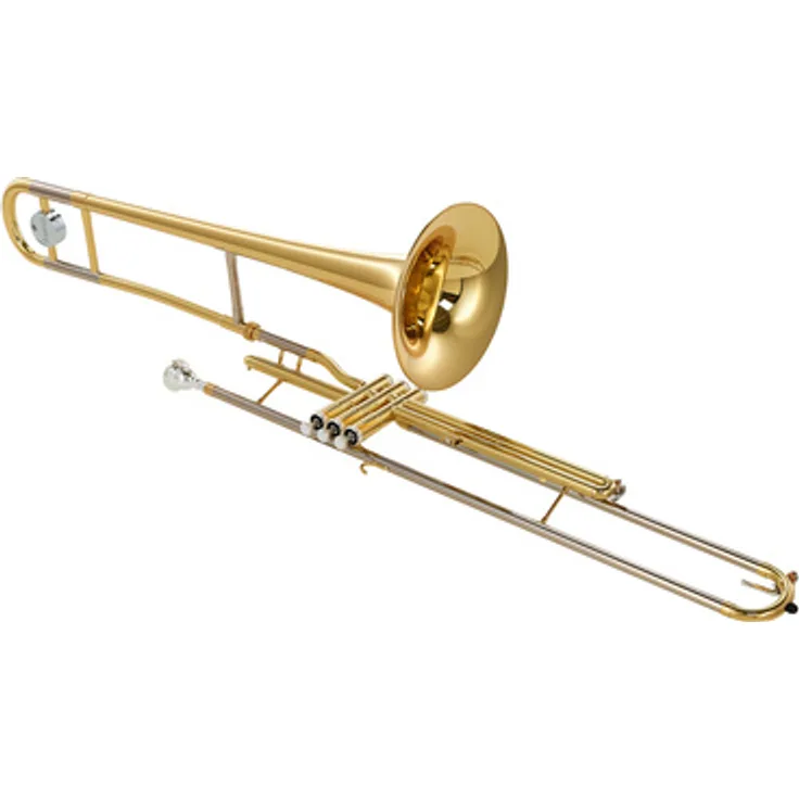 Yamaha YSL-354 V, Ventilposaune mit M-Bohrung (12,7mm), 3 Perinett-Ventile, 204,4mm Messing-Schallstück, lackiert, inkl. Koffer und 48 Mundstück