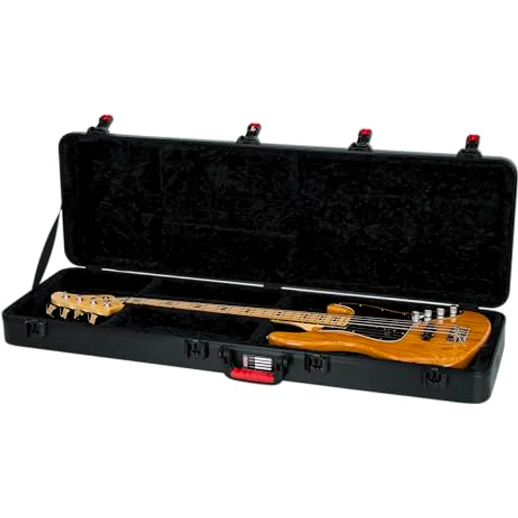 Gator TSA Bass Guitar Case, Koffer für E-Bass mit TSA-zugelassenem Zentralverschluss, schwarz – Bild 14