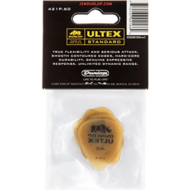 Dunlop Ultex 421, Plektrums 0,60 mm, 6er Pack für Standard-Spieler – Bild 3