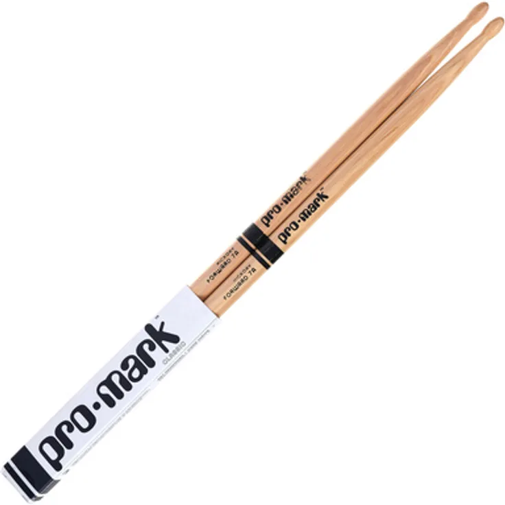 Pro Mark TX7AW 7A Hickory Drumsticks, ovaler Holzkopf, Länge 39.05 cm, Durchmesser 1,30 cm