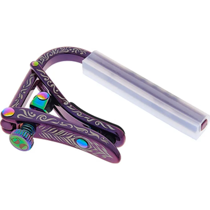 Shubb C2vs Violet Sky, Kapodaster für Classic Nylon Gitarre mit schweren Messingbeschlägen und ergonomischem Hebel, violett