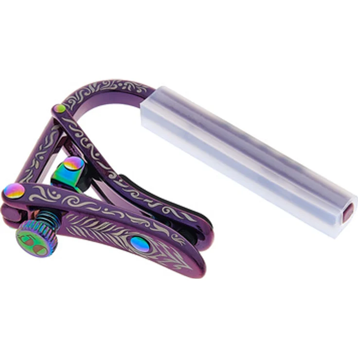 Shubb C2vs Violet Sky, Kapodaster für Classic Nylon Gitarre mit schweren Messingbeschlägen und ergonomischem Hebel, violett