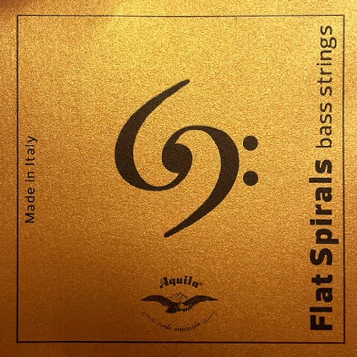 Aquila 220U Acoustic Bass String Set, 4-Saiter Long Scale Saiten für E-Stimmung, Flatwound, hergestellt aus Biokunststoff, für Mensuren 840-860 mm, Italien