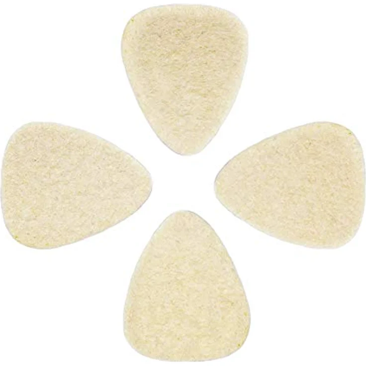 Timber Tones Felt Tones Mixed Ukulele, Metall Dose mit 4 hochwertigen Woll-Filz Plektren in Natur, Grau, Braun und Schwarz – Bild 3