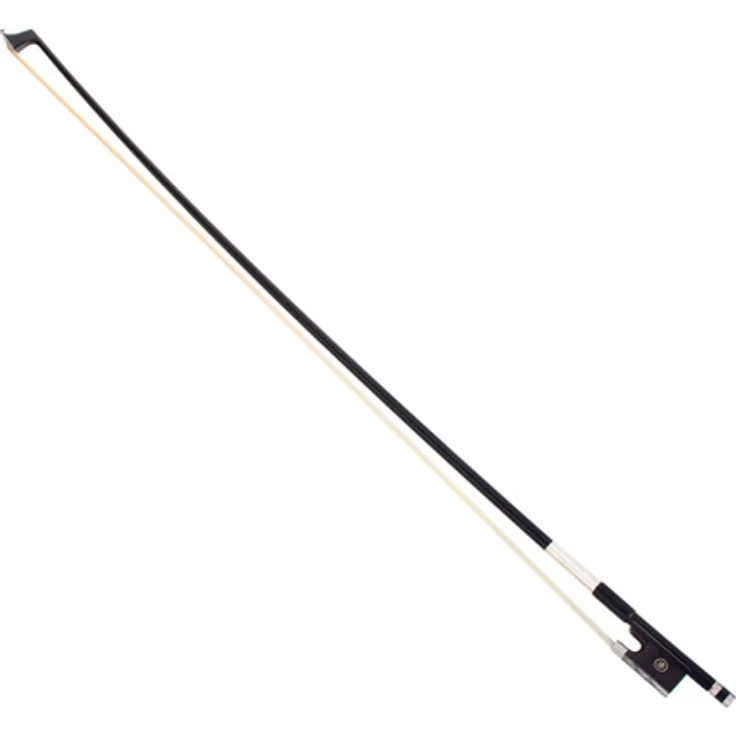 Roth & Junius RJB Composite Violin Bow 3/4, Ebenholzfrosch mit Abalone-Auge, Naturhaarbezug, schwarze Compositstange