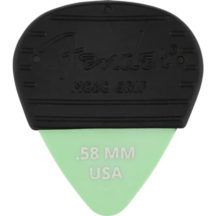 Fender Mojo Grip Picks, Dura-Tone Delrin .58mm, 3er-Pack für flexible Gestaltung