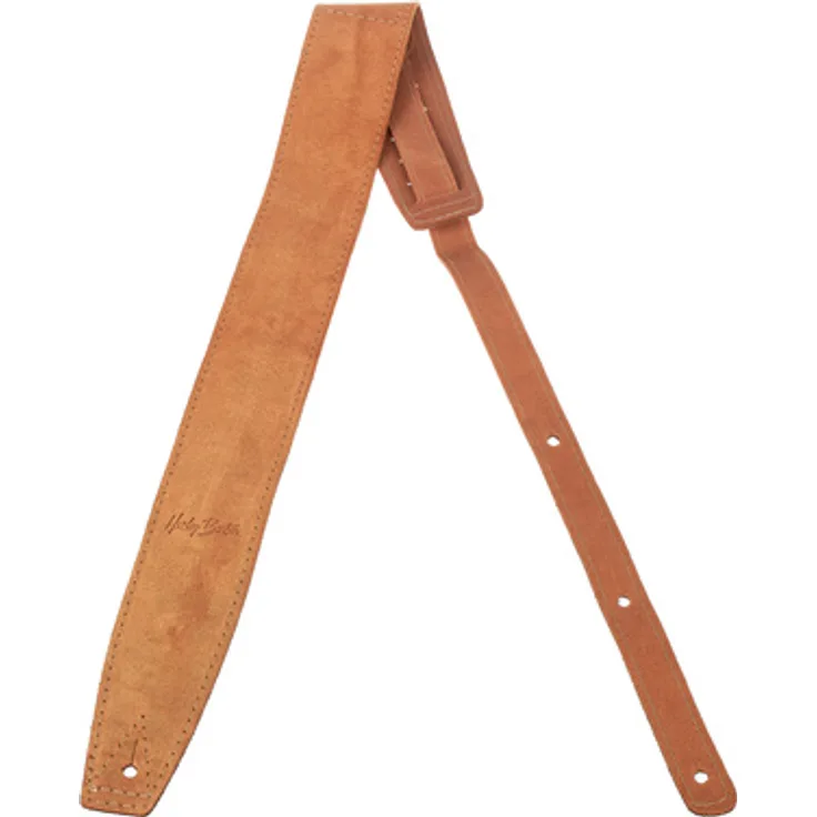 Harley Benton Gitarrengurt WL-Braun, hochwertiger verstellbarer Wildledergurt, 7cm breit, Made in Europe