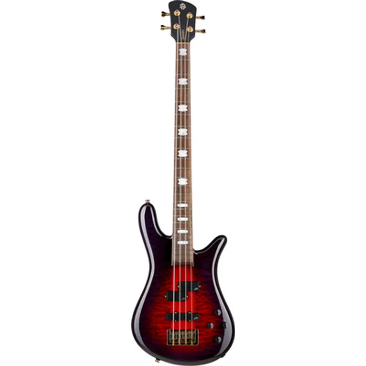 Spector Icon NS-2 NT, 4-Saiter E-Bass mit Erlekorpus, Quilted Maple Decke, Purple Cherry