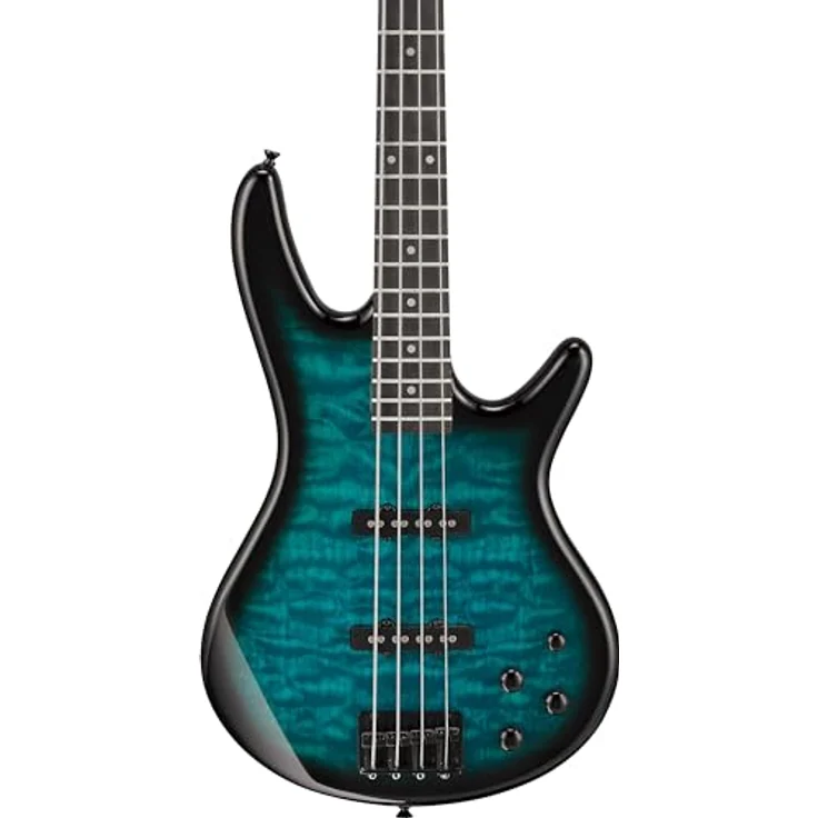 Ibanez Gio GSR280QA-TMS, 4-Saiter E-Bass in Transparent Marine Sunburst mit sorgfältiger Verarbeitung – Bild 5