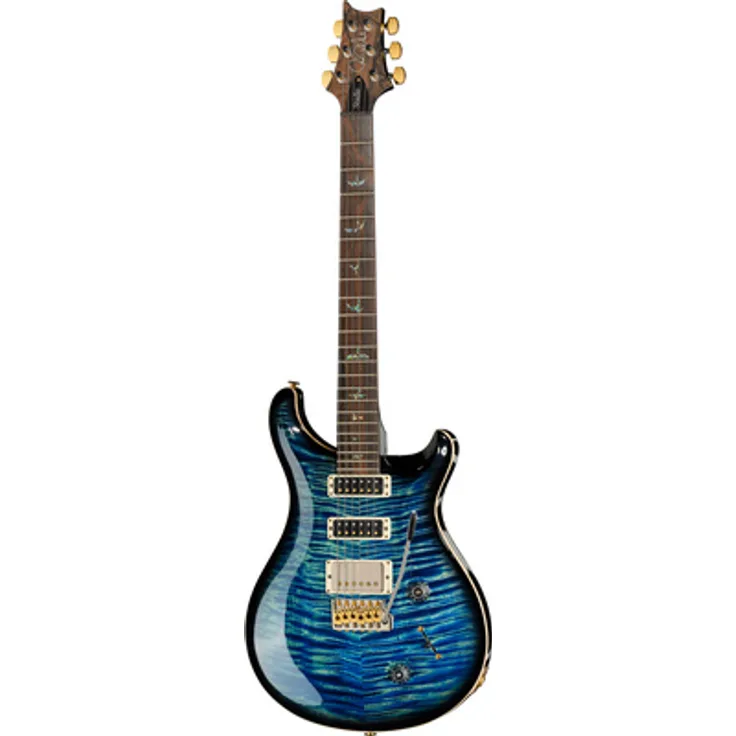 PRS Studio Wood Library River Blue, E-Gitarre im ST-Style mit Mahagoni-Korpus, geflammter Ahorn-Decke und PRS 59/09 Tonabnehmer, River Blue
