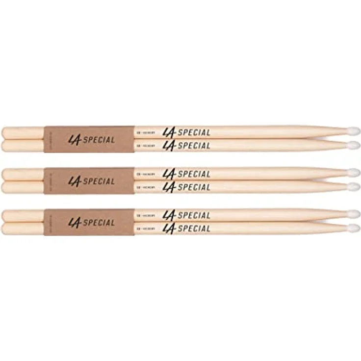 ProMark LA Specials Drumsticks 5B Hickory, ovaler Nylonkopf, 3 Paar für Studio und Live, 40,6 cm – Bild 1