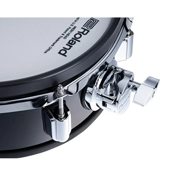 Roland 10"x04" PDA100L-BK Tom Pad, Zwei Zonen, Holzkessel, Mesh Heads, Finish: Schwarz, inklusive Klemme für 10,5mm Tomhalter – Bild 7
