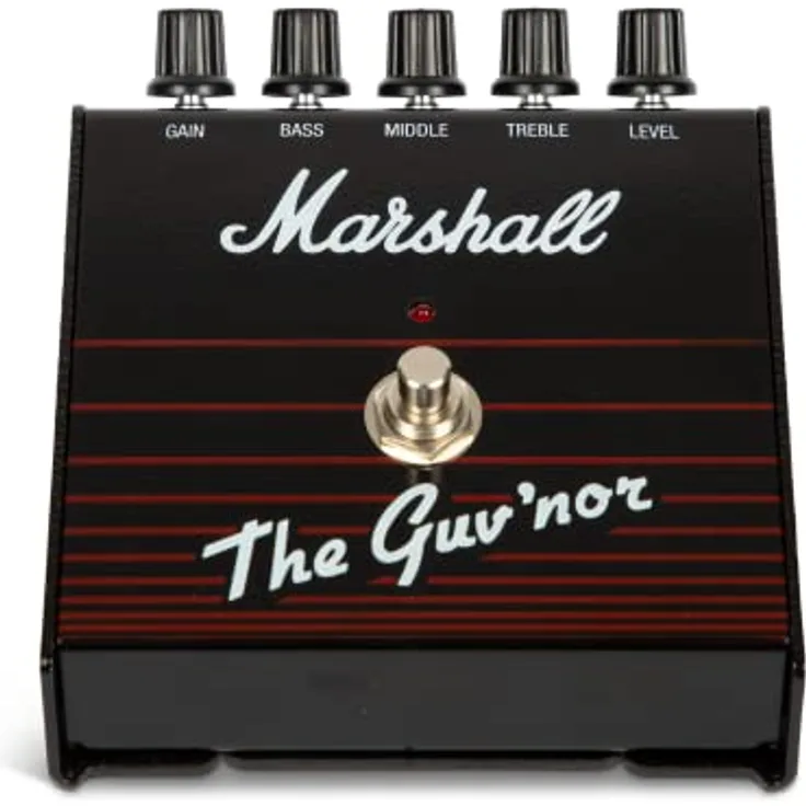 Marshall The Guv´nor, Distortion Effektpedal für E-Gitarre mit Gain, Bass, Middle, Treble und Level Reglern, Made in UK