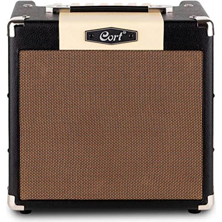 Cort CM15-R Black, E-Gitarren Combo mit Vintage Design, 15W RMS, 2 Kanäle, 3-Band Equalizer, Hall Effekt, schwarz – Bild 2